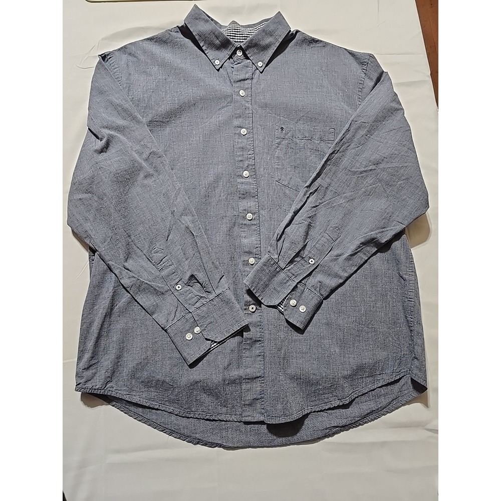Vintage IZOD Men's XL Button-Down Long Sleeve Casual Shirt Blue